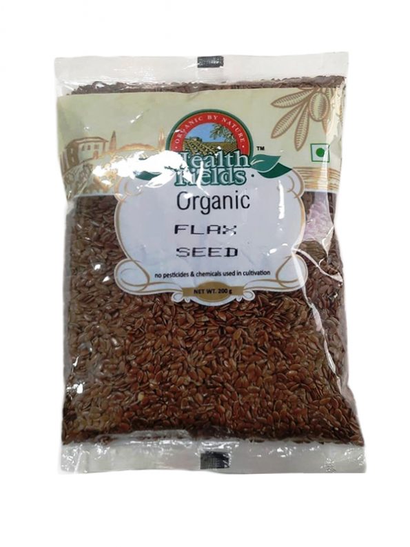 organic raw flaxseeds front