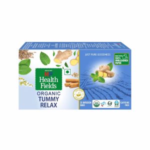 HealthFields Organic Tummy Relax | Herbal Infusion Tea | 25 Tea Bags