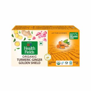 HealthFields Organic Turmeric Ginger Golden Shield | 25 Tea Bags